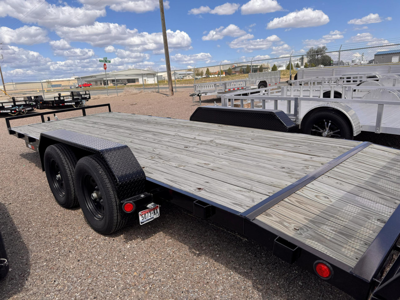P.J. Trailers 2024 C4 102"X20' Car Hauler Trailer | Tandem Axle 7K, Dove Tail, Spare Tire Mount