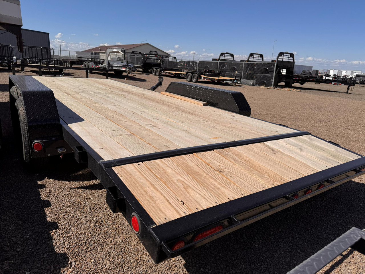 P.J. Trailers 2026 C4 20' Car Hauler Trailer | Tandem Axle 7K, Dove Tail, Spare Tire Mount
