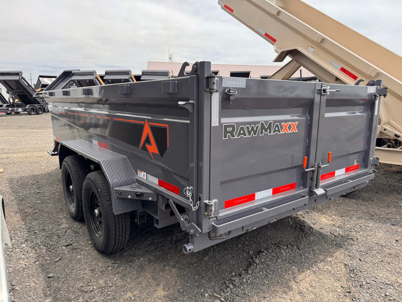 Raw Maxx Trailers 2026 GDX 83"X14' Scissor Dump Trailer | Tandem Axle 14K, Knight Dump, 32" Sides, Slide In Ramps, Hydraulic Scissor Up/Down