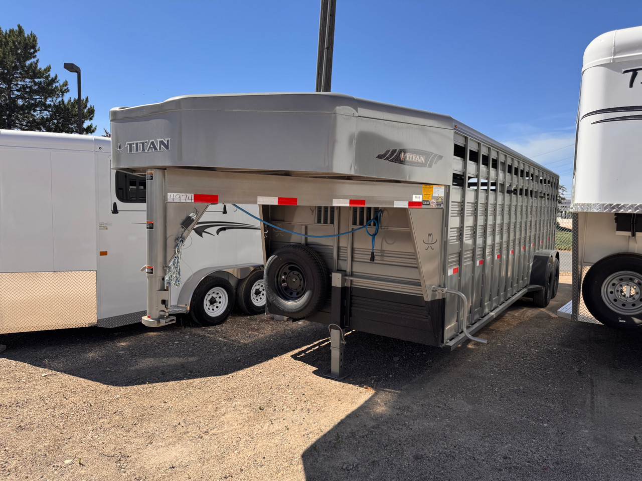 Titan Trailers 2026 STANDARD 80"X24' Stock Trailer | Tandem Axle 14K, Tack Storage, Rear Escape Door