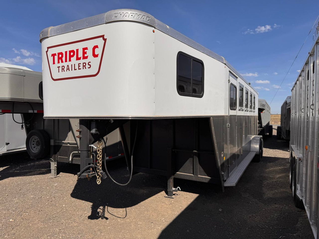 Triple C Trailers 2025 TETON PLUS 84"X24' Horse Trailer | Tandem Axle 12K, 4-Horse, Tack Room With Double Doors