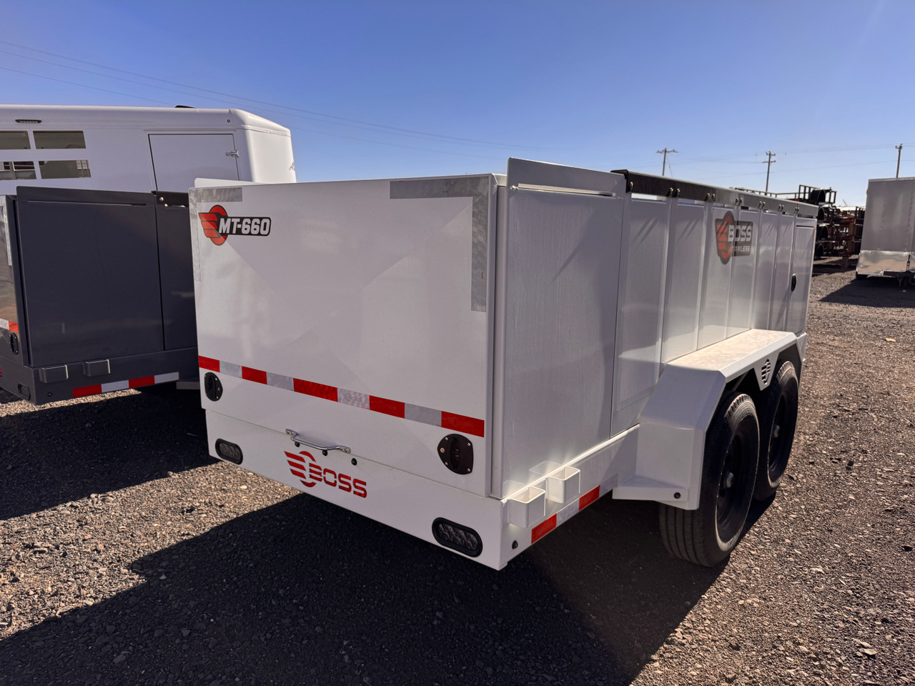 Boss Trailers 2026 660 Gallon Refueling Trailer | Tandem Axle, 660 Gallon Multi-tank, 25 GPM Electric Pump, Large Front & Rear Enclosure, 35' Hose Reel, 5' LED Light Tower (DOT Legal)