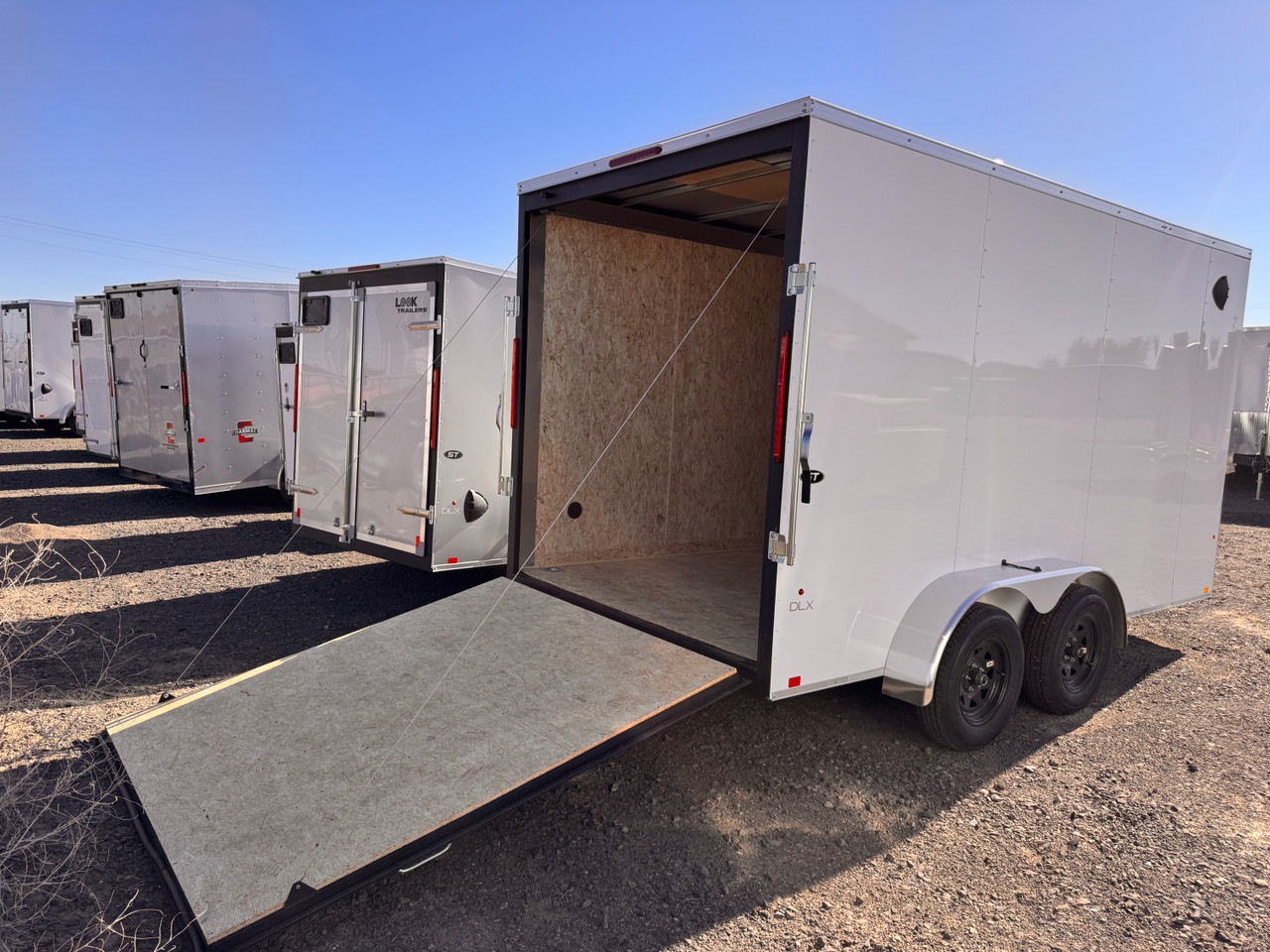 Look Trailers 2026 ST DLX 84"X14' N-Nose Cargo Trailer | Tandem Axle 7K, 7' Tall, Rear Ramp Door