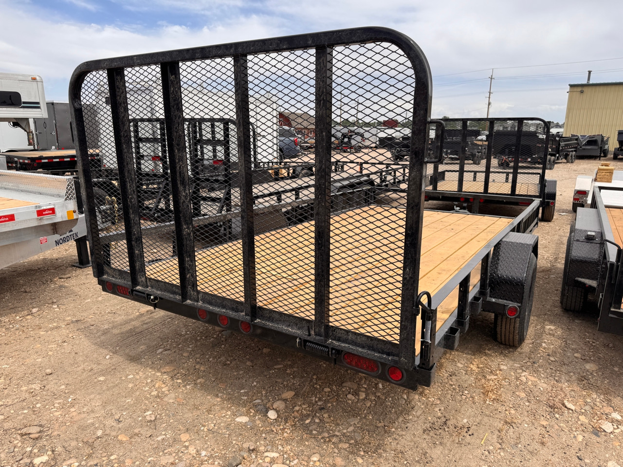 P.J. Trailers 2027 U8 83"X14' Utility Trailer | Single Axle, Rear Rampgate, ATV Side Load Ramps
