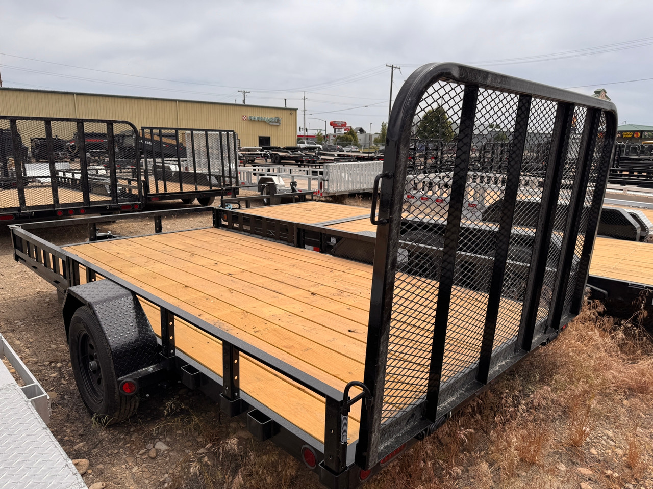 P.J. Trailers 2027 U8 83"X14' Utility Trailer | Single Axle, Rear Rampgate, ATV Side Load Ramps
