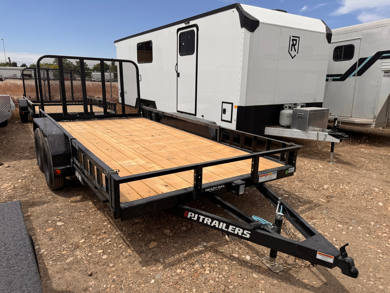 P.J. Trailers 2027 UL 83"X14' Utility Trailer | Tandem Axle, Rear Rampgate, ATV Side Load Ramps