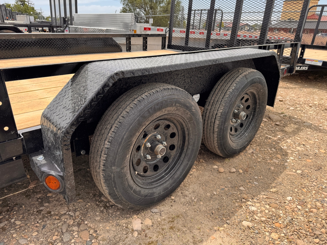 P.J. Trailers 2027 UL 83"X14' Utility Trailer | Tandem Axle, Rear Rampgate, ATV Side Load Ramps