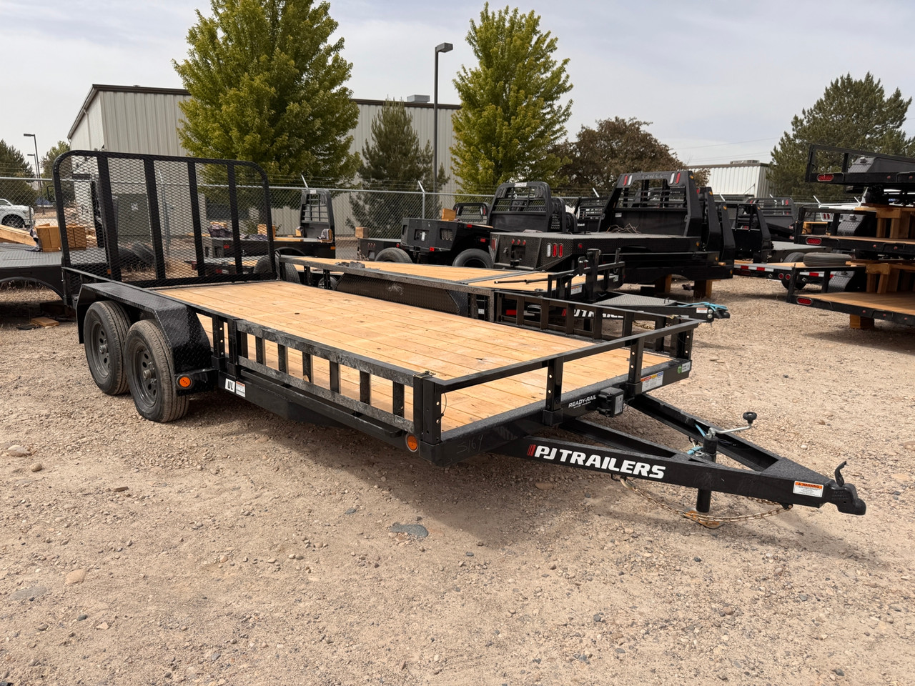 P.J. Trailers 2027 UL 83"X16' Utility Trailer | Tandem Axle, Rear Rampgate, ATV Side Load Ramps