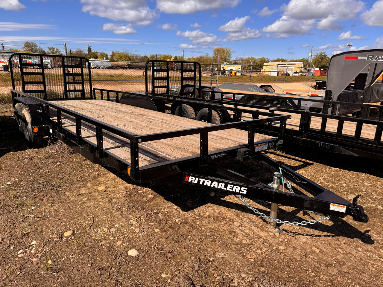 P.J. Trailers 2025 UL 83"X22' Utility Trailer | Tandem Axle 7K, HD Rampgate, Diamond Plate Fenders, Square Tube Rails, 12" OC Crossmembers, Dovetail