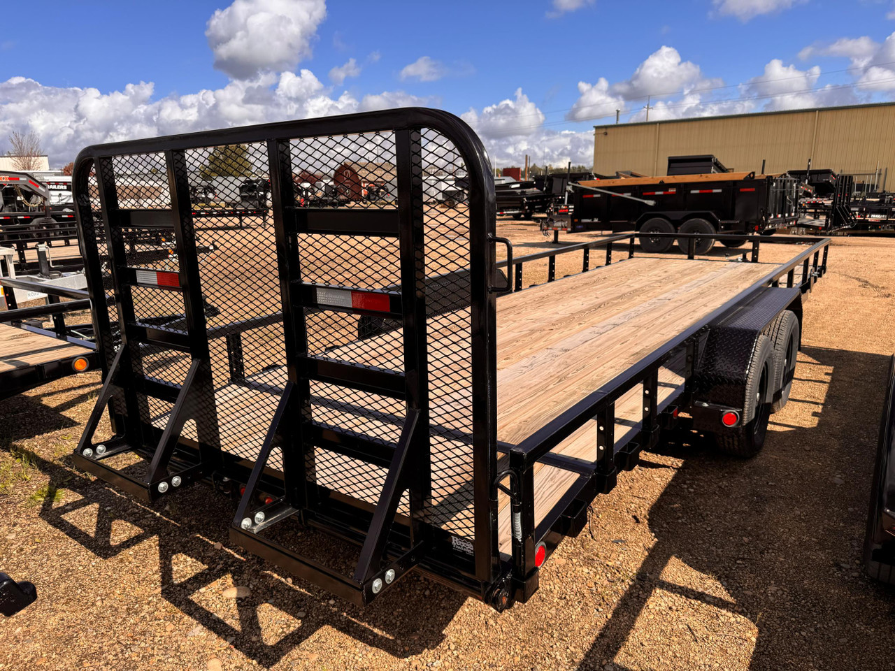 P.J. Trailers 2025 UL 83"X22' Utility Trailer | Tandem Axle 7K, HD Rampgate, Diamond Plate Fenders, Square Tube Rails, 12" OC Crossmembers, Dovetail