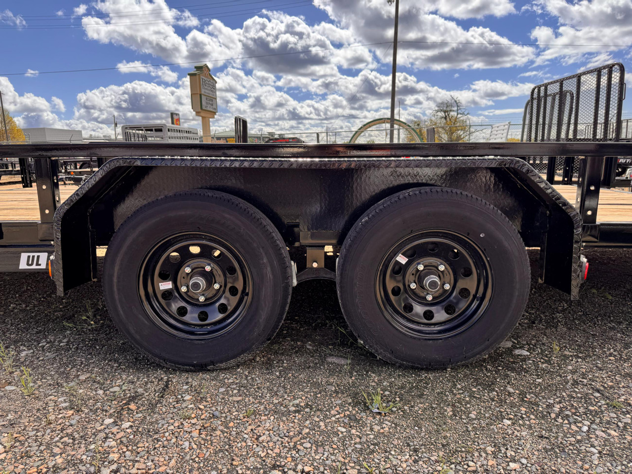 P.J. Trailers 2025 UL 83"X22' Utility Trailer | Tandem Axle 7K, HD Rampgate, Diamond Plate Fenders, Square Tube Rails, 12" OC Crossmembers, Dovetail