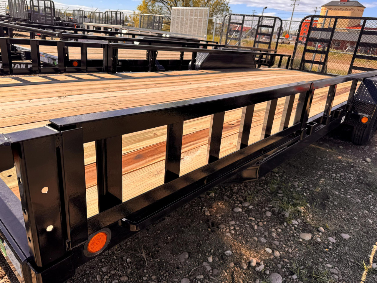 P.J. Trailers 2025 UL 83"X22' Utility Trailer | Tandem Axle 7K, HD Rampgate, Diamond Plate Fenders, Square Tube Rails, 12" OC Crossmembers, Dovetail