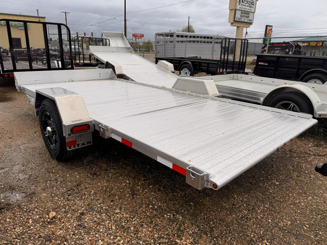 Titan Trailers 2026 80"X14' Gravity Tilt Trailer | Single Axle 2.99K, Aluminum, Brake Axle