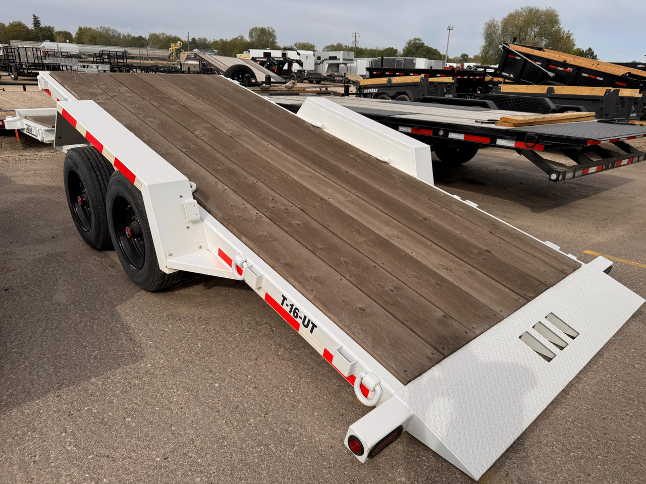 Trailmax Trailers 2024 T-16UT 20' Gravity Tilt Trailer | Tandem Axle 18.4K, 16 Tilt, 4 Stationary, Rough Cut Floor, Toolbox