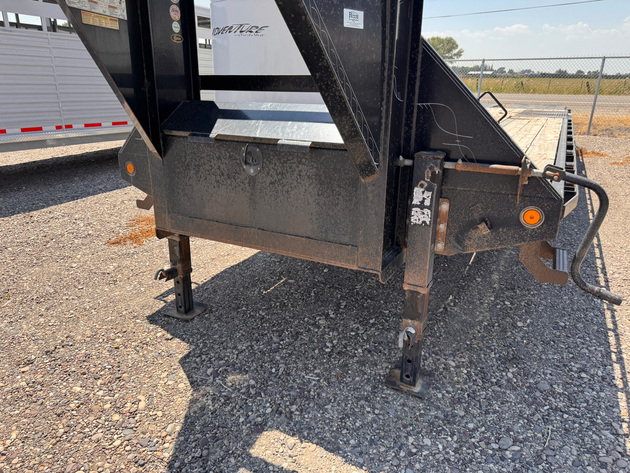 Iron Bull Trailers 2017 FLG 32' Flatbed Trailer | Tandem Axle 20K, Dual Tires, Rampage Ramps, Locking Storage Box