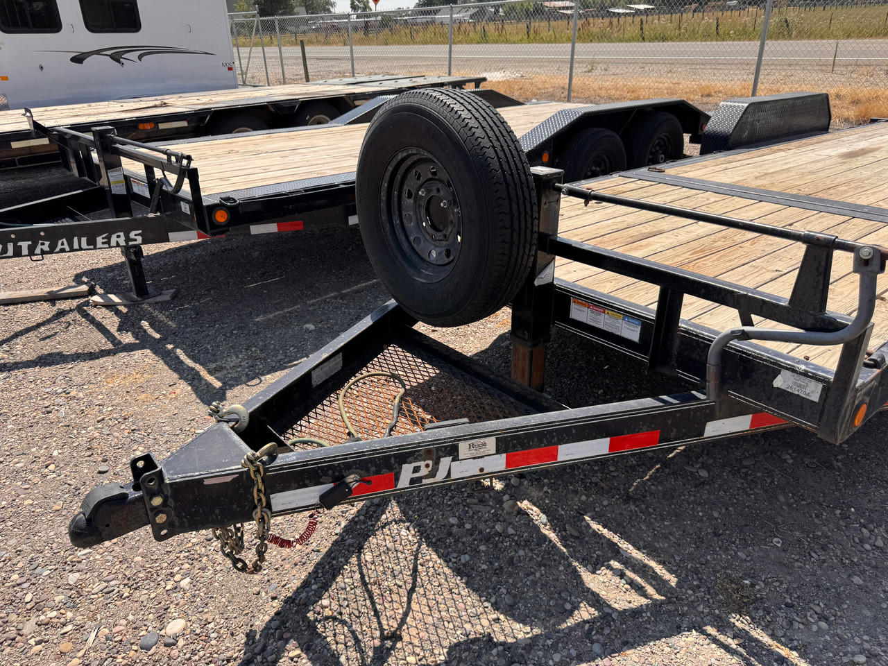 P.J. Trailers 2021 T6 22' Tilt Trailer | Tandem Axle 14K, Torsion Axles, 14 Ply , 6' Statonary, 16' Tilt Deck, Extended Tongue, Tool Basket, Spare Tire and Mount