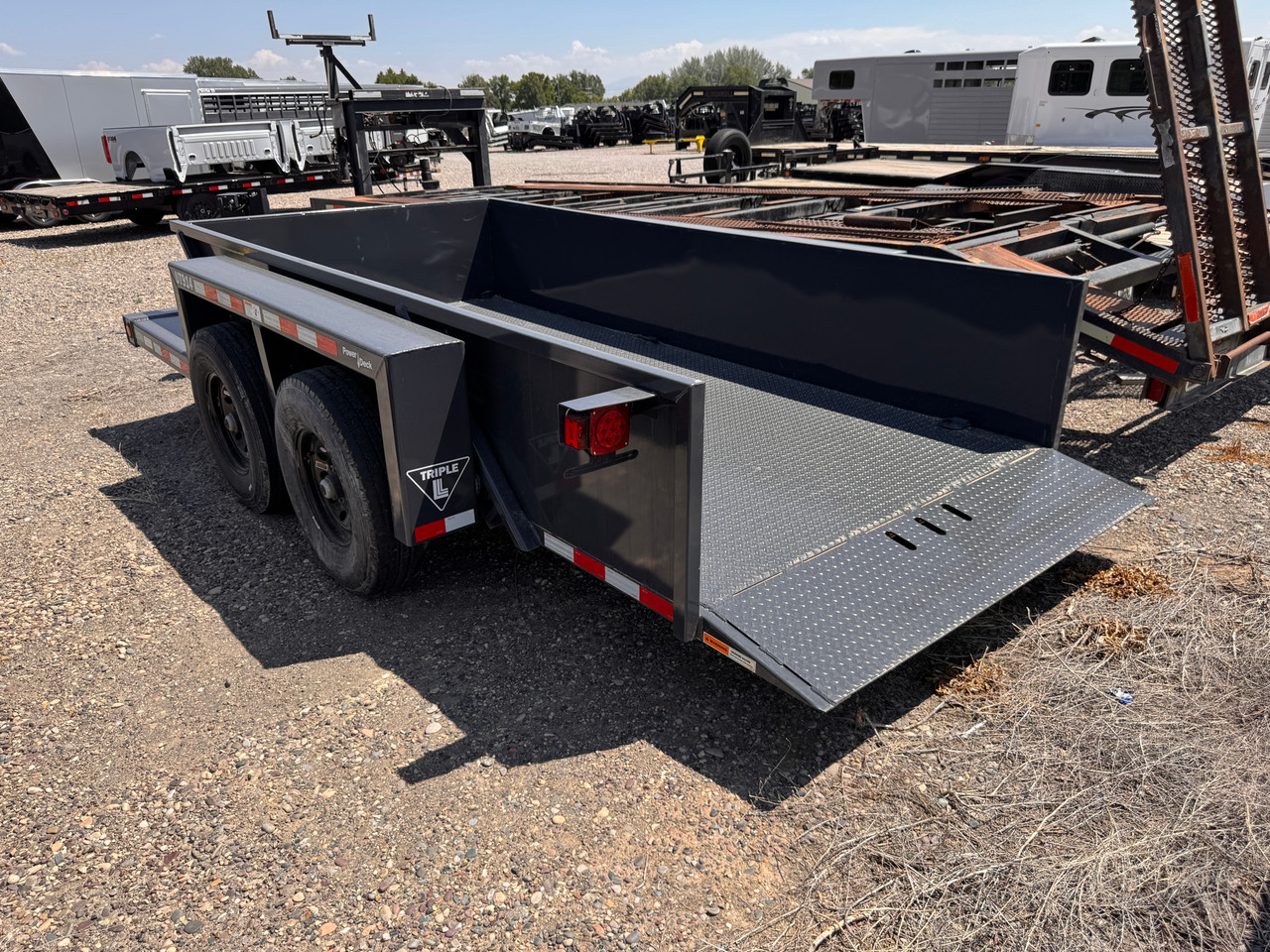 Triple L Trailers 2025 UT914 14' Drop Deck Equipment Trailer | Tandem Axle 13.615K, Enclosed Sides, Hydraulic Jack, Tongue Storage