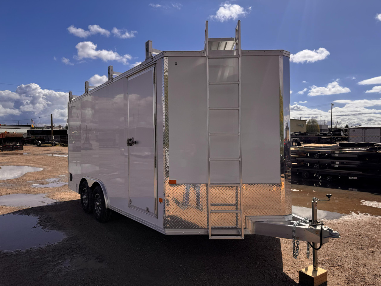 Alcom Trailers 2026 STEALTH 102"X16' Contractor Cargo Trailer | Tandem Axle 9.99K, Barn Doors, Rear Ramps, Ladder Rack