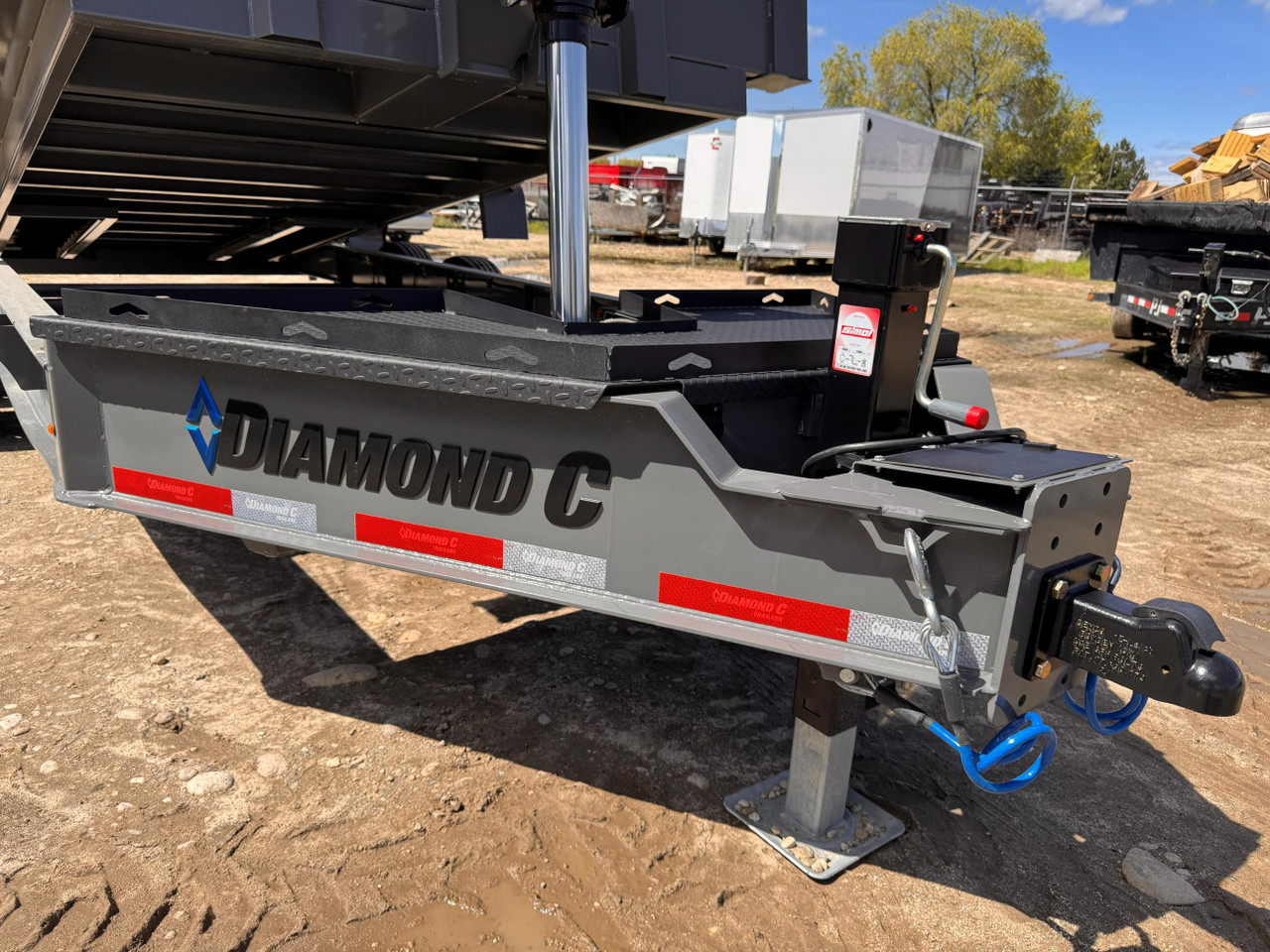 Diamond C Trailers 2026 LPT208 81"X16' Telescopic Dump Trailer | Tandem Axle 16K, 32" Sides With Boards, 2 Speed Jack, Solar Charging, Stabilizing Jacks
