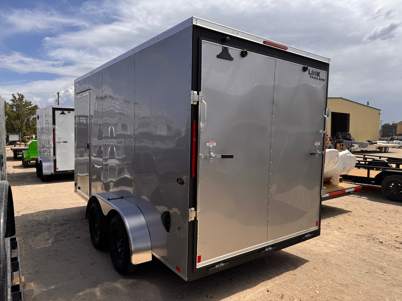Look Trailers 2026 ST DLX 84"X14' V-Nose Cargo Trailer | Tandem Axle 7K, Rear Ramp Door, Drivers Side Door, 7' Tall