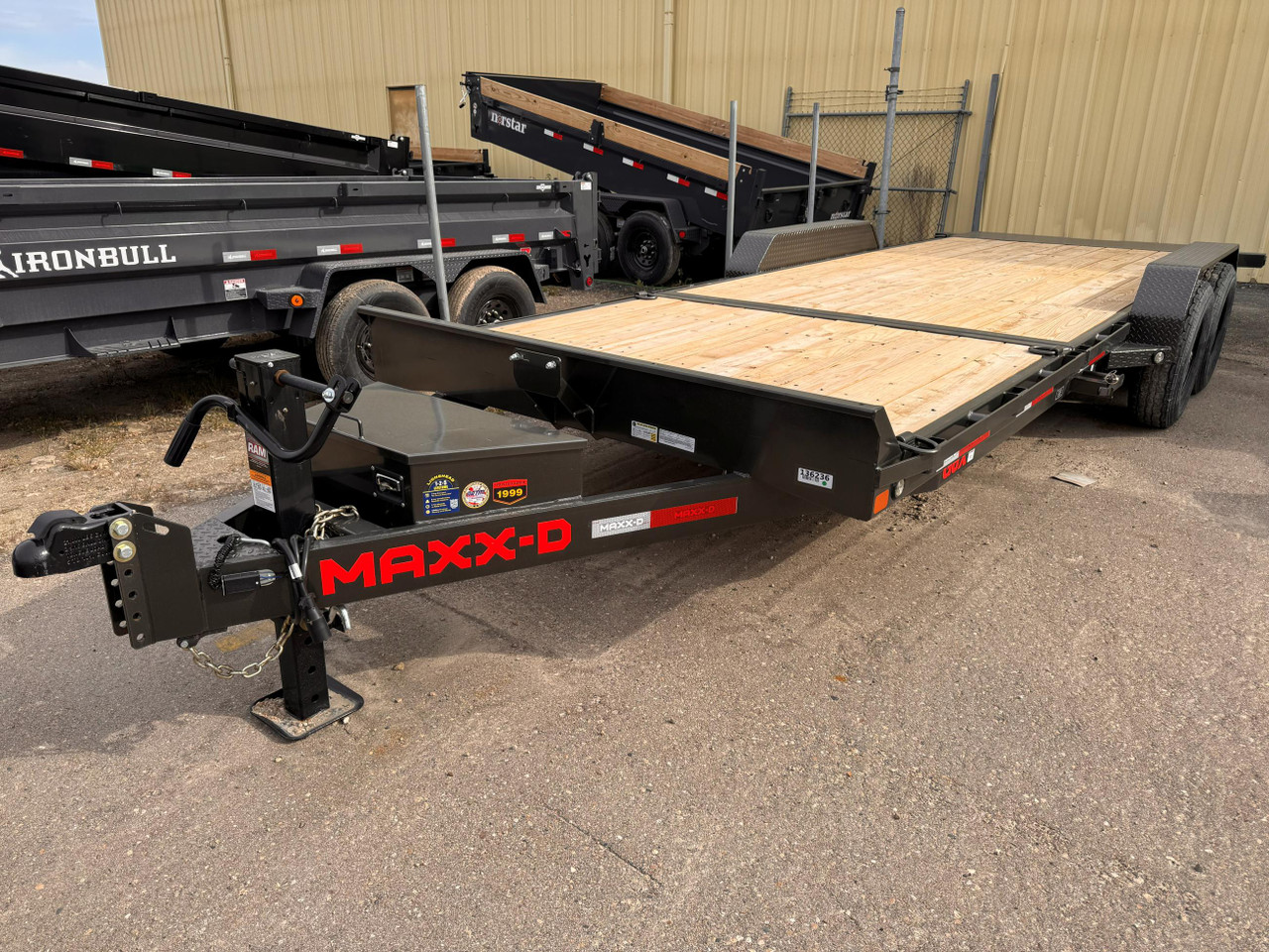 Maxx-D Trailers 2026 G6B 83"X22' Low Profile Gravity Tilt Trailer | Tandem Axle 14K, Torsion Axles, Spare Tire