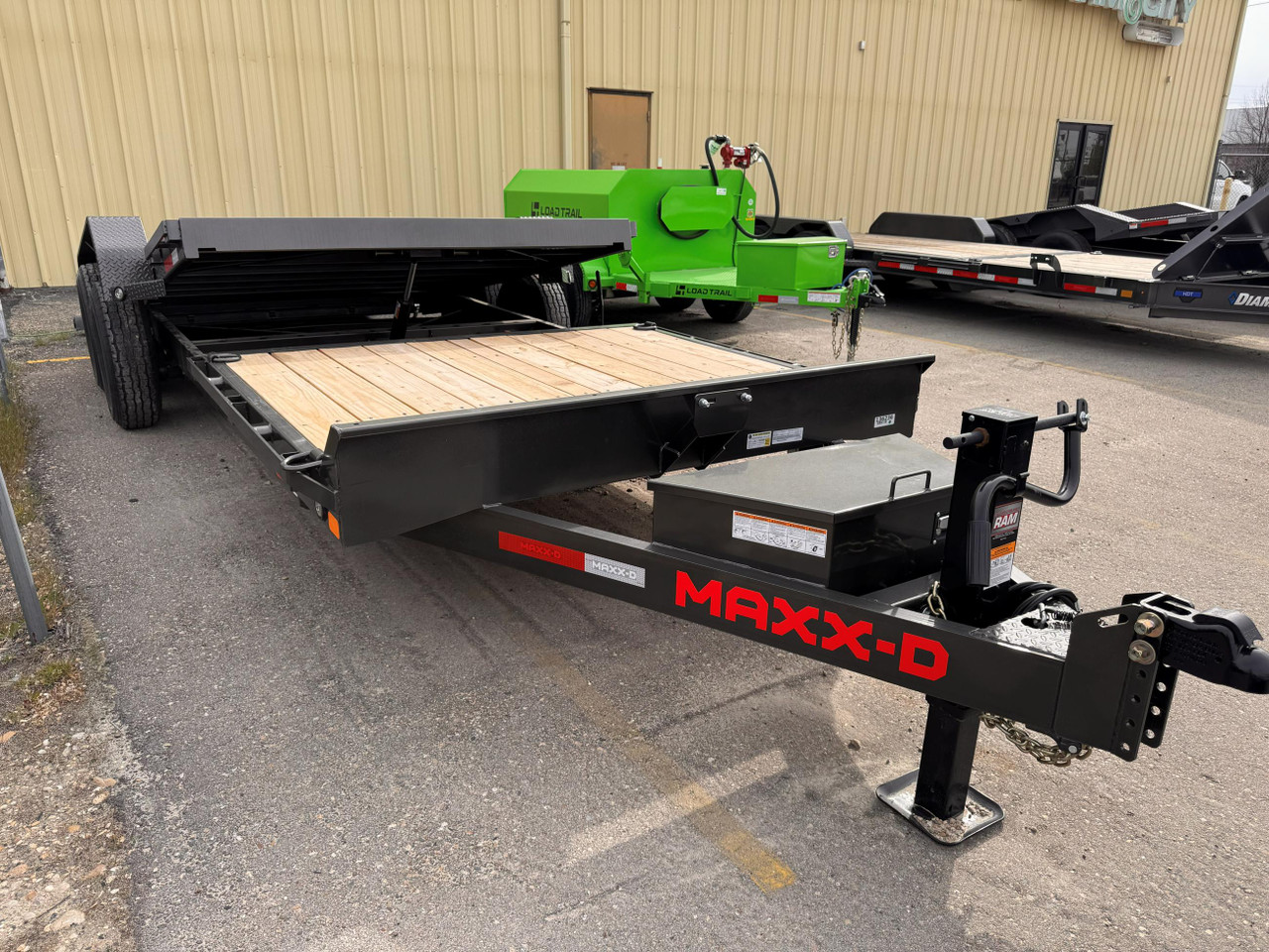 Maxx-D Trailers 2026 G6B 83"X22' Low Profile Gravity Tilt Trailer | Tandem Axle 14K, Torsion Axles, Spare Tire