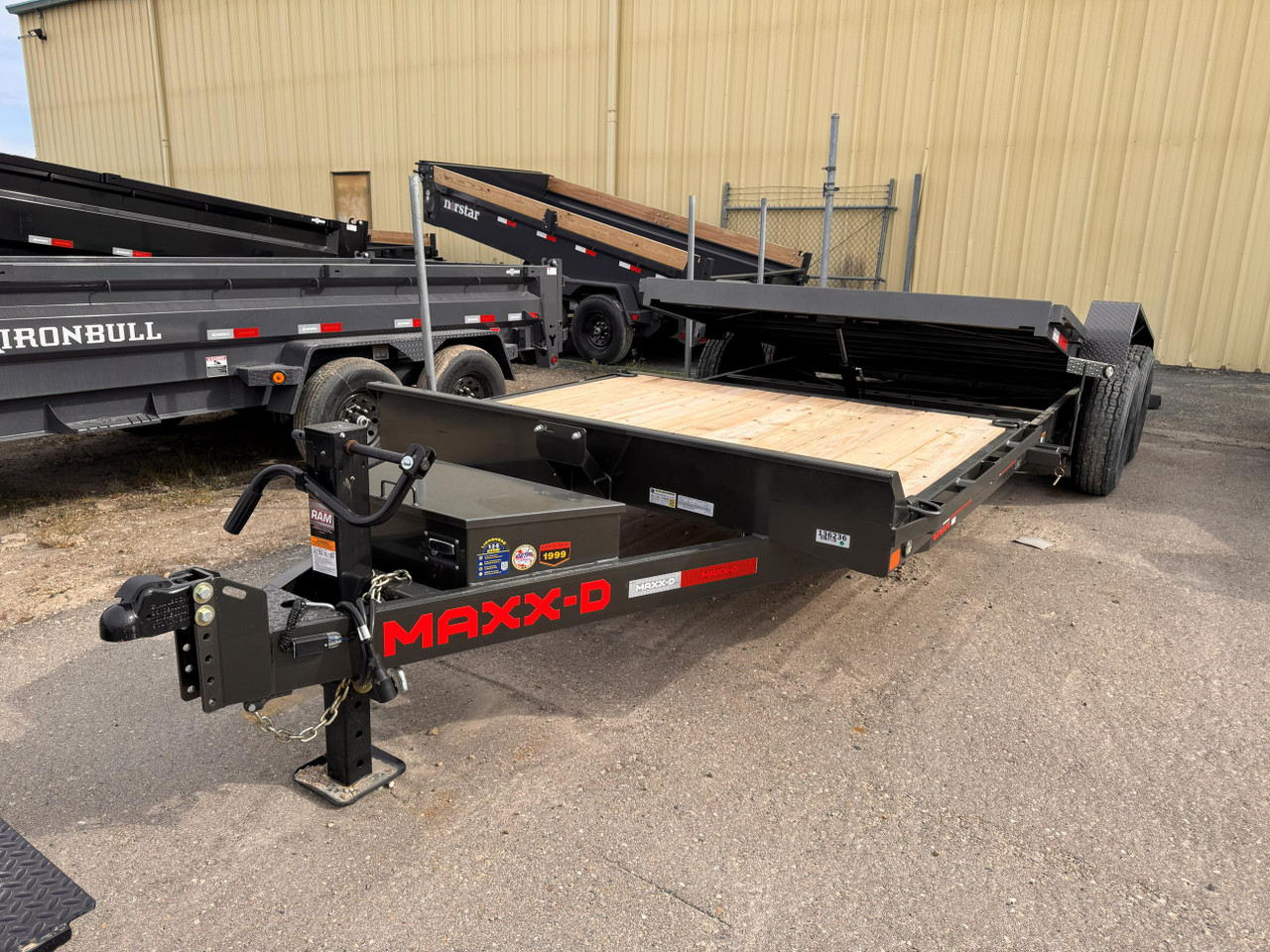 Maxx-D Trailers 2026 G6B 83"X22' Low Profile Gravity Tilt Trailer | Tandem Axle 14K, Torsion Axles, Spare Tire