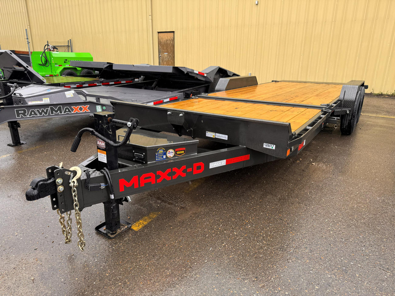 Maxx-D Trailers 2026 G8B 83"X22' Low Profile Gravity Tilt Trailer | Tandem Axle 16K, Torsion Axles, Tool Tray Behind Toolbox, 17.5 Tires