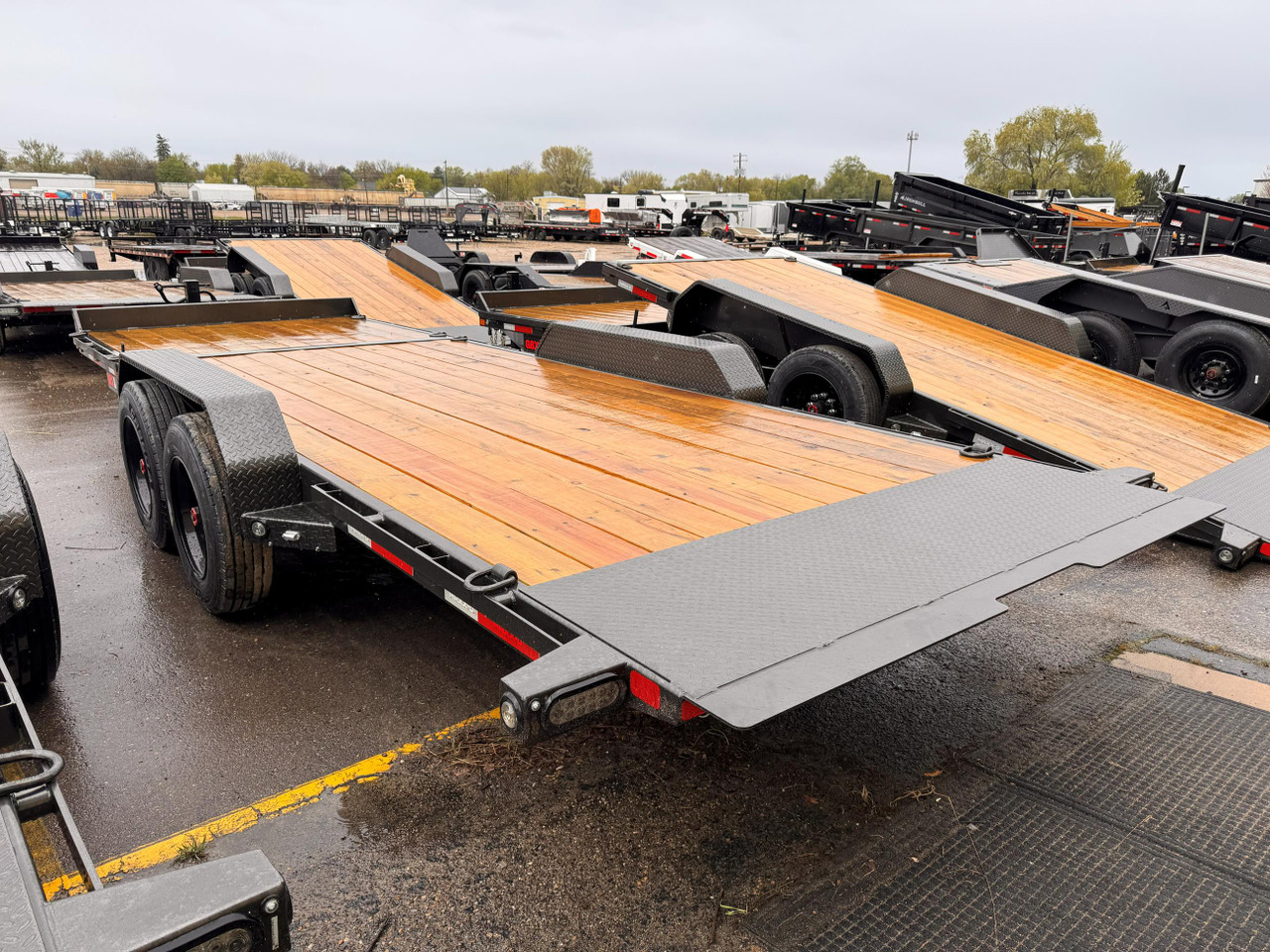 Maxx-D Trailers 2026 G8B 83"X22' Low Profile Gravity Tilt Trailer | Tandem Axle 16K, Torsion Axles, Tool Tray Behind Toolbox, 17.5 Tires