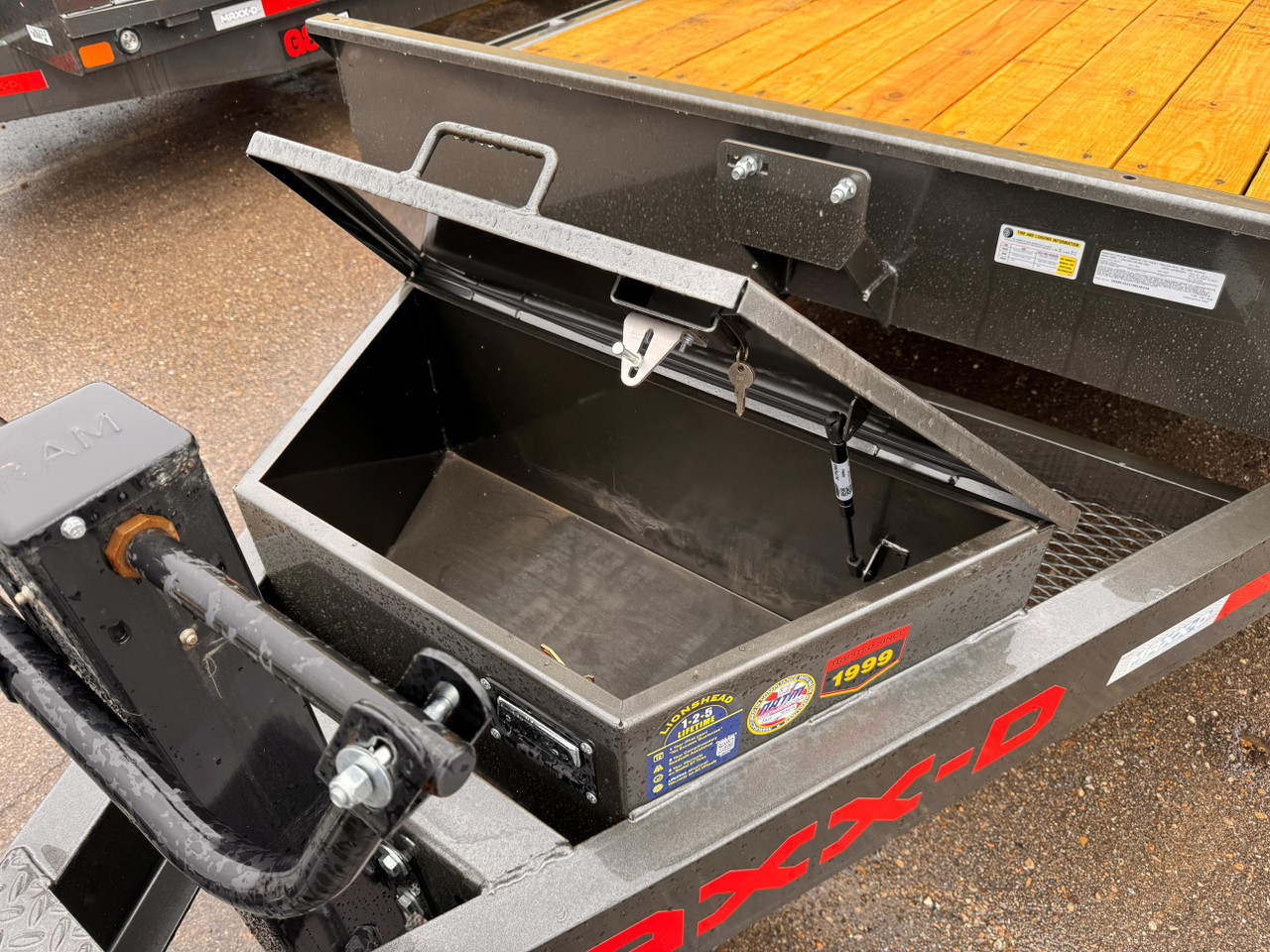 Maxx-D Trailers 2026 G8B 83"X22' Low Profile Gravity Tilt Trailer | Tandem Axle 16K, Torsion Axles, Tool Tray Behind Toolbox, 17.5 Tires