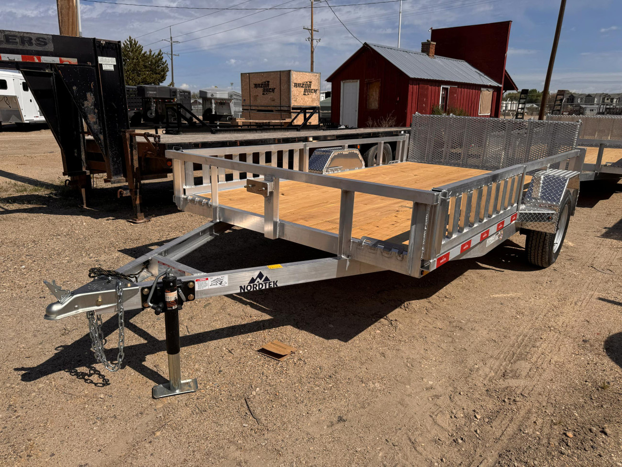 Nordtek Trailers 2026 924"X12' Utility Trailer | Single Axle, Side Load Ramps, Bi-Fold Gate