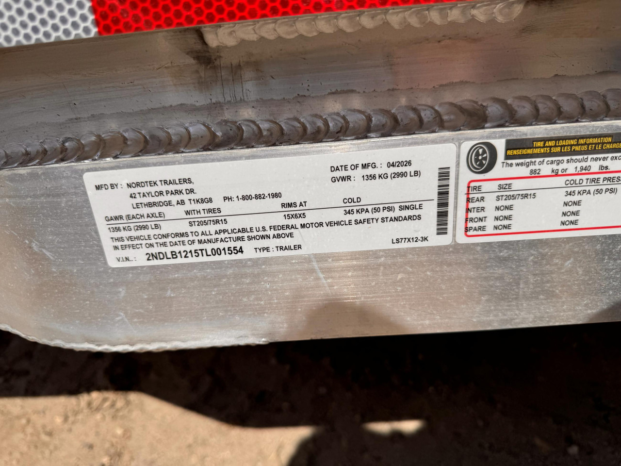 Nordtek Trailers 2026 924"X12' Utility Trailer | Single Axle, Side Load Ramps, Bi-Fold Gate