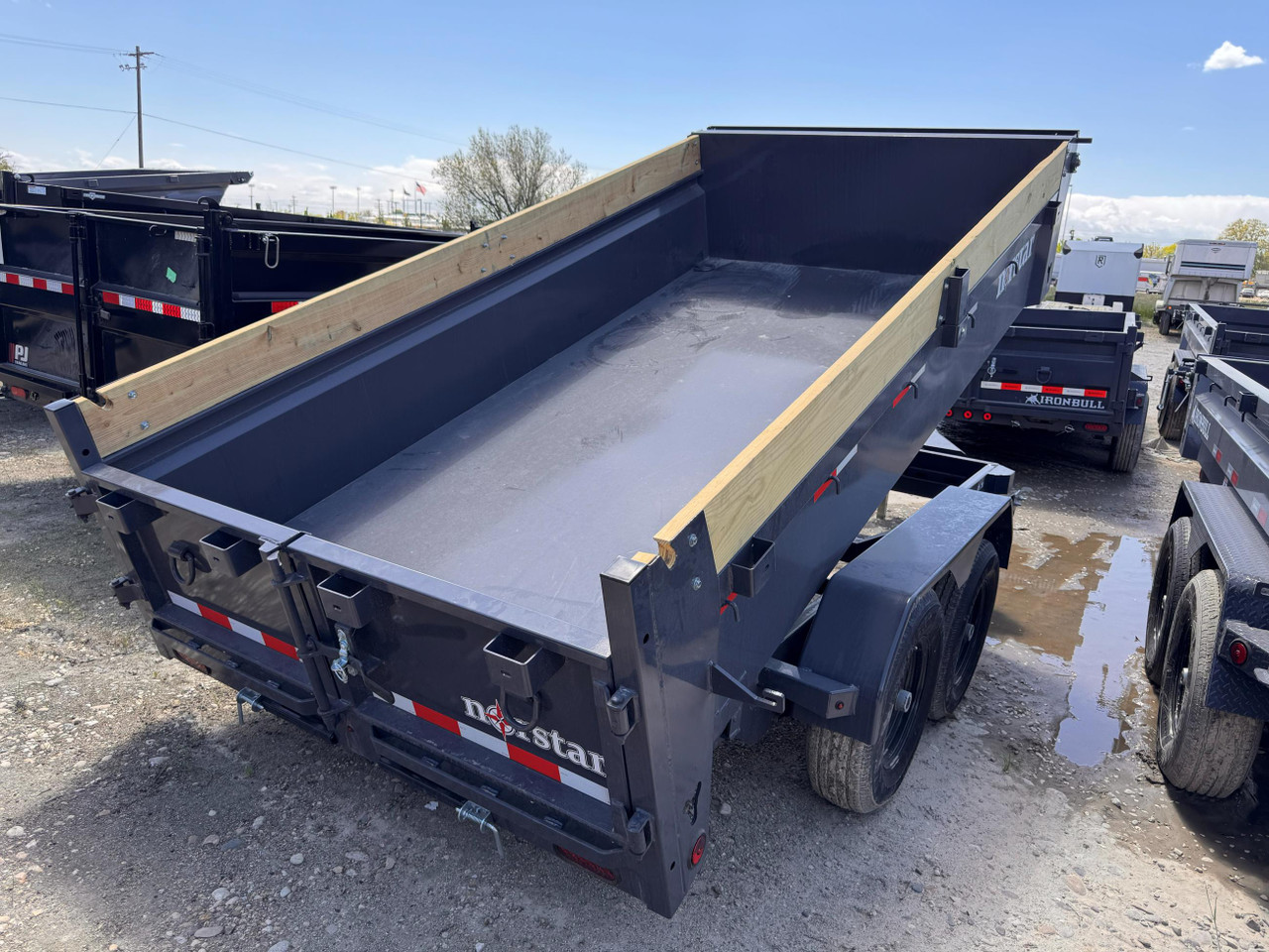 Norstar Trailers 2026 DCB 72"X12' Scissor Dump Trailer | Tandem Axle 10K, Power Up Down, Slide In Ramps, Tarp Kit