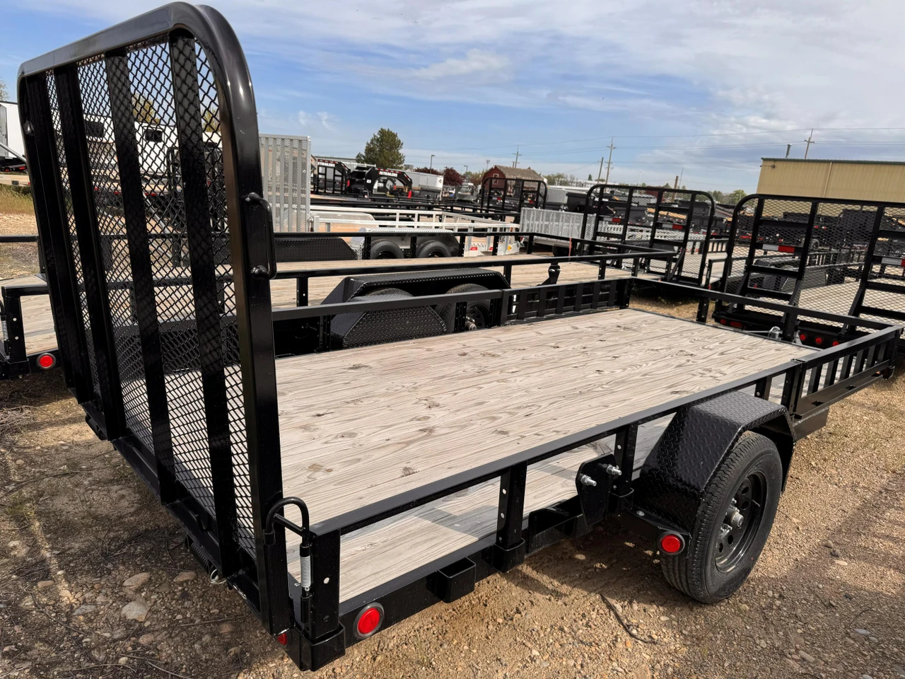 P.J. Trailers 2025 U7 77"X14' Utility Trailer | Single Axle, Rear Rampgate, ATV Side Load Ramps