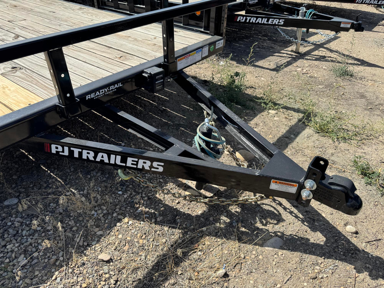 P.J. Trailers 2025 UL 83"X22' Utility Trailer | Tandem Axle 9.899K, HD Ramp Gate, Fenders, Square Tube Rails, 12" OC Crossmembers, Dovetail