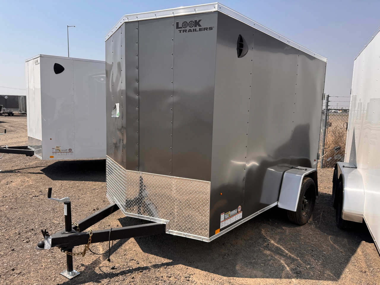 Look Trailers 2026 ST DLX 72"X10' V-Nose Cargo Trailer | Single Axle 3.5K, Rear Ramp Door, 6'6" Tall