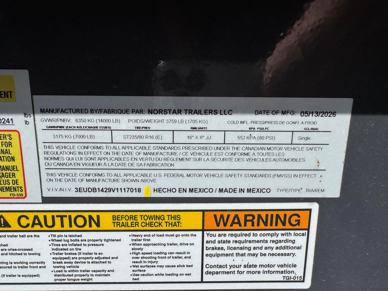 Norstar Trailers 2027 DCB 83"X14' Scissor Dump Trailer | Tandem Axle 14K, 20" Sides, Ramps, Tarp Kit, Locking Storage, 2 Way Spreader Gate
