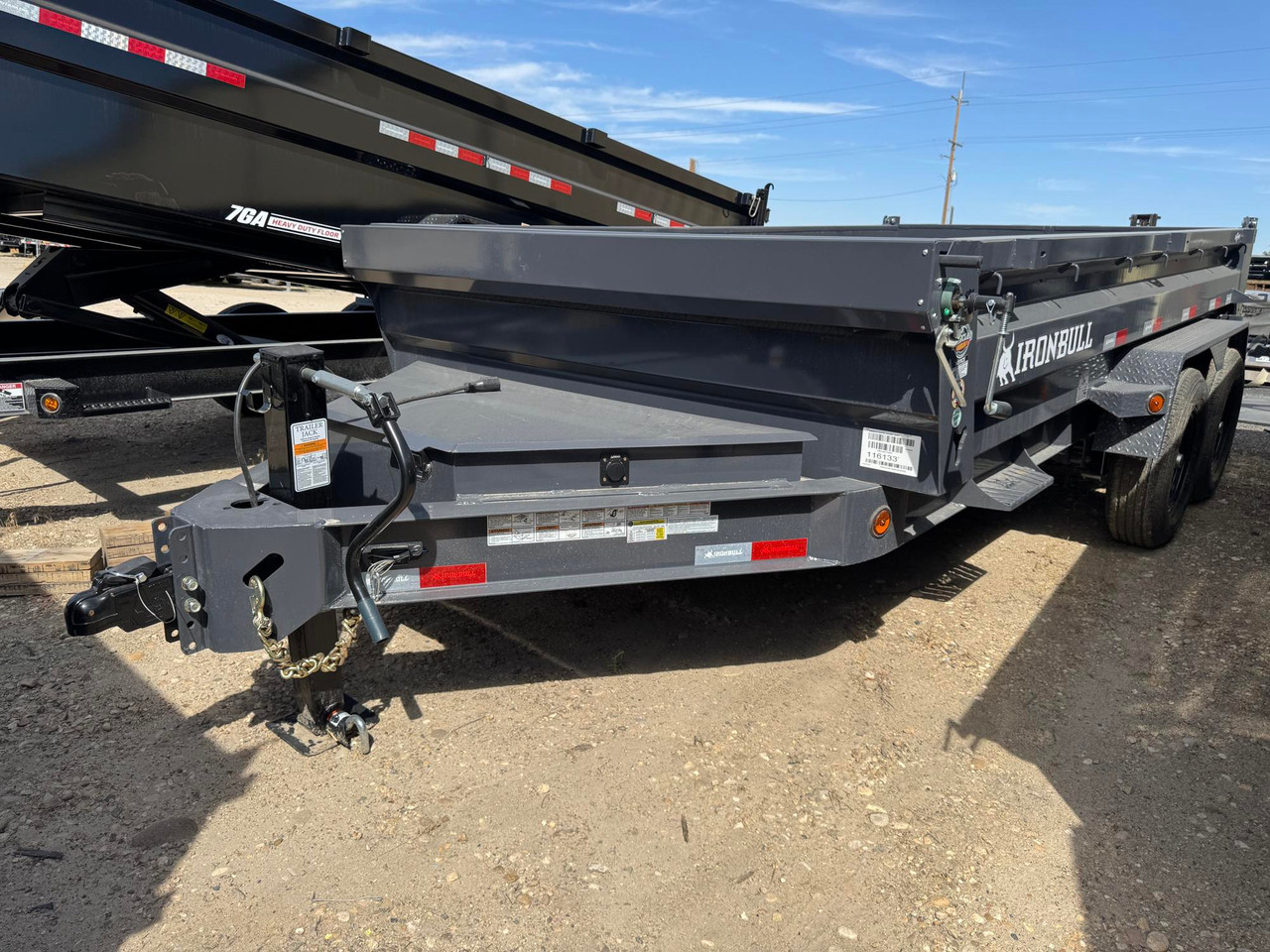 Iron Bull Trailers 2027 DWB 83"X14' Scissor Dump Trailer | Tandem Axle 14K, 24" Sides, 7ga Floors, Slide In Ramps, Tarp Kit, XL Tongue Storage Box