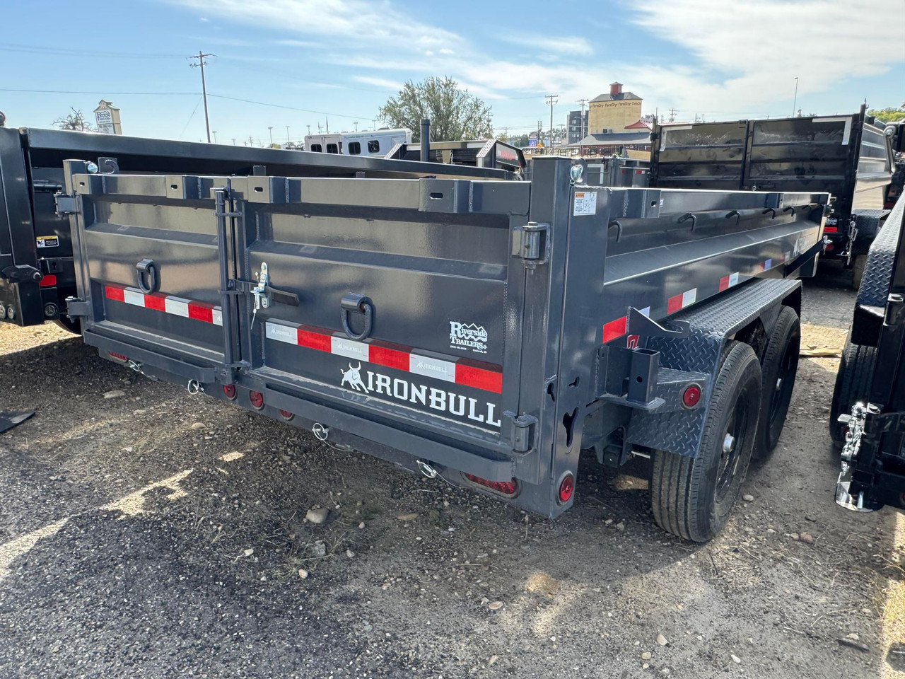 Iron Bull Trailers 2027 DWB 83"X14' Scissor Dump Trailer | Tandem Axle 14K, 24" Sides, 7ga Floors, Slide In Ramps, Tarp Kit, XL Tongue Storage Box