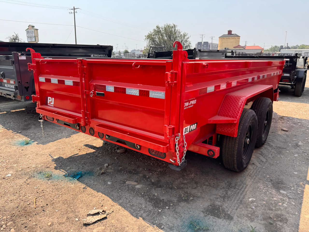 P.J. Trailers 2027 DL 83"X14' Telescopic Dump Trailer | Tandem Axle 14K, 6" Cylinder, Hydraulic Jack, 24" Sides, 7 Ga Floor