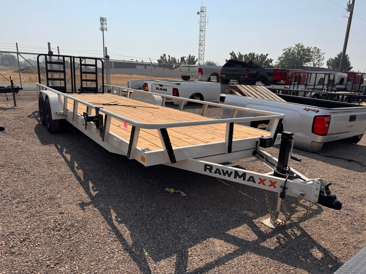 Raw Maxx Trailers 2026 UTX 83"X24' Utility Trailer | Tandem Axle 10K, Dovetail, HD Split Ramp Gate, Spare Tire Mount