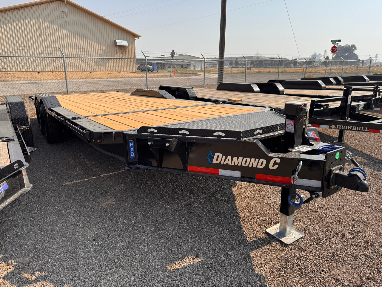 Diamond C Trailers 2026 HXD208 102"X22' Tilt Trailer | Tandem Axle 18K, Drive Over Fenders, XL Locking Tongue Box, 4' Stationary Deck,  2 Speed Jack, Spare Tire Mount