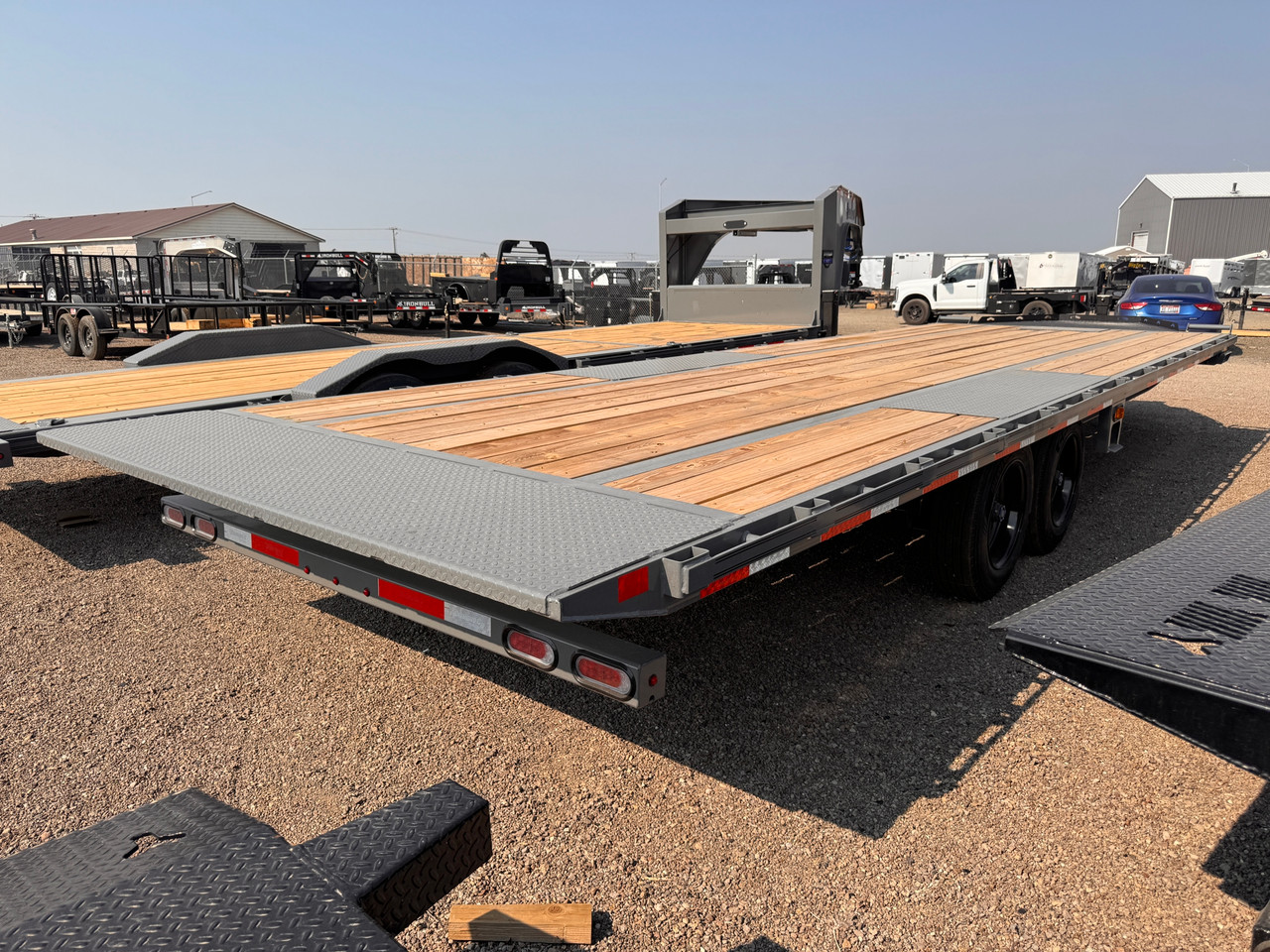Diamond C Trailers 2026 DET208 26' Deckover Tilt Trailer | Tandem Axle 18K, Full Power Tilt, XL Locking Tongue Box, Solar Charging