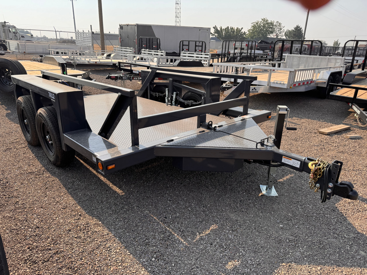 Triple L Trailers 2026 7612 75"X12' DROP DECK | Tandem Axle 7K, HYDRAULIC DROP DECK UTILITY TRAILER, OPEN SIDES, BATTERY CHARGER