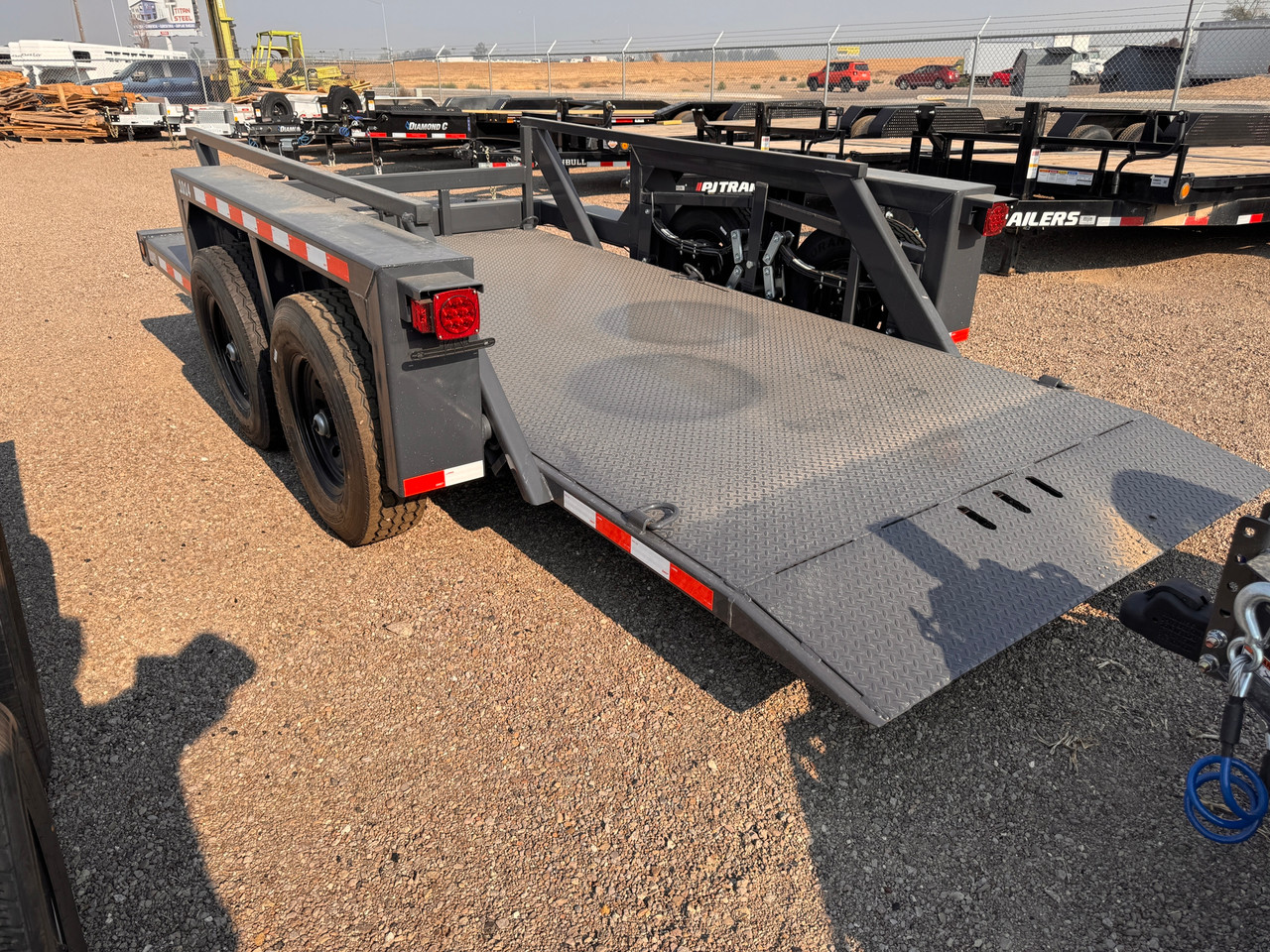 Triple L Trailers 2026 1014 75"X14' Drop Deck Equipment Trailer | Tandem Axle 13.388K, Hydraulic Deck, Open Sides, Low Angle Dovetail, Tongue Storeage