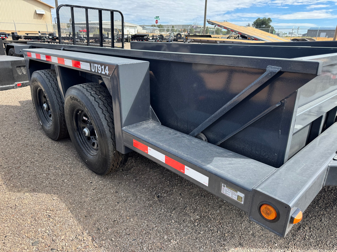 Triple L Trailers 2026 UT914 75"X14' Drop Deck Utility Trailer | Tandem Axle 13.615K, Hydraulic Lift, Closed Sides, Low Angle Dovetail, Tongue Storeage