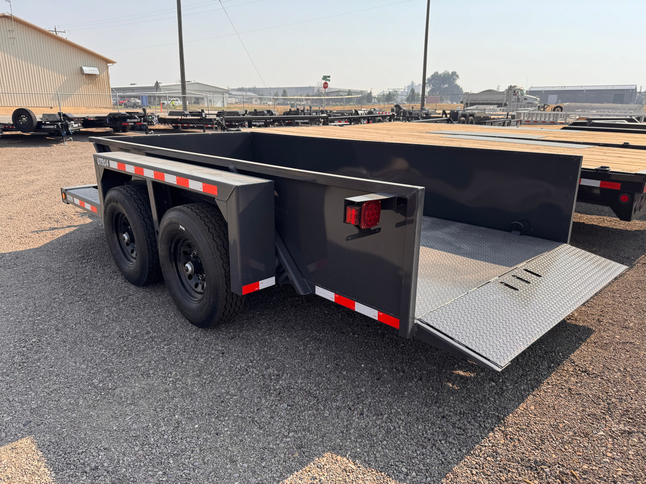 Triple L Trailers 2026 UT914 75"X14' Drop Deck Utility Trailer | Tandem Axle 13.615K, Hydraulic Lift, Closed Sides, Low Angle Dovetail, Tongue Storeage