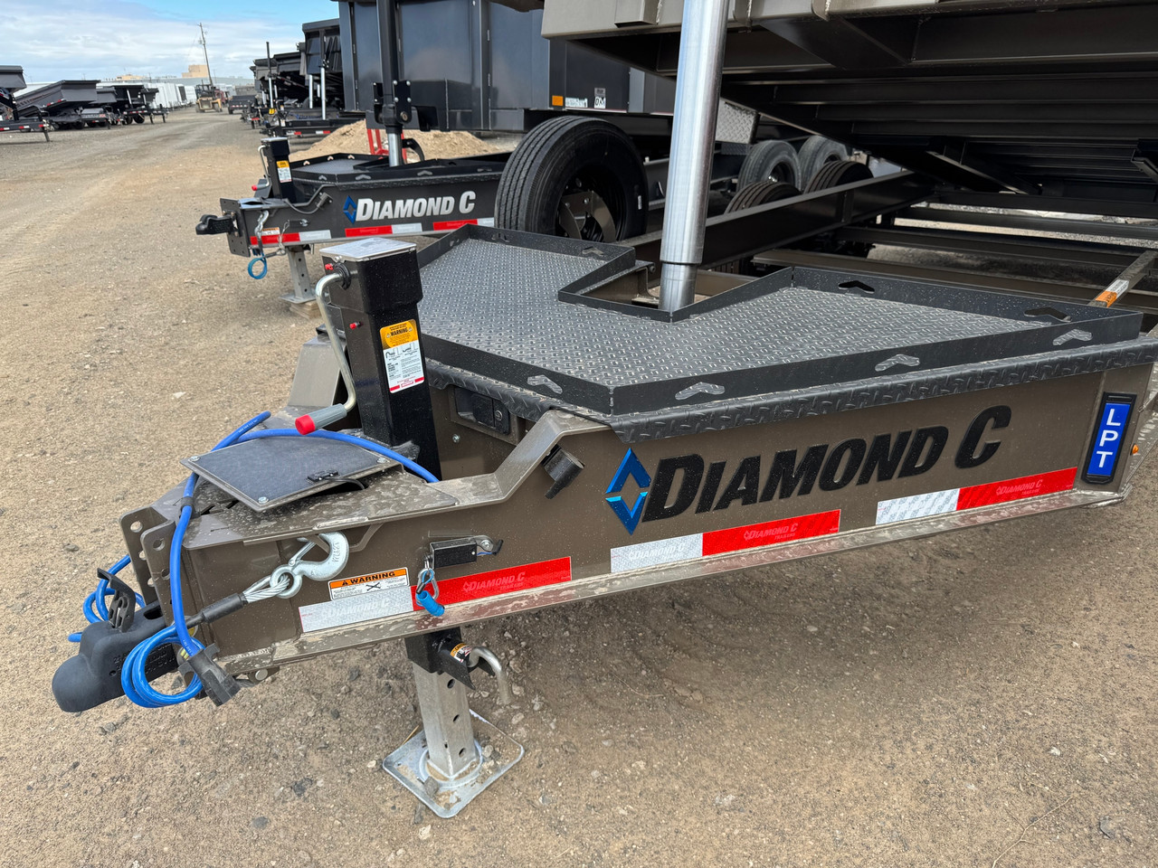 Diamond C Trailers LPT207 82"X14' Telescopic Dump Trailer | 14 ply Tires, Solar Recharging, 24" Sides With Boards, Spare Tire, 2 Speed Jack
