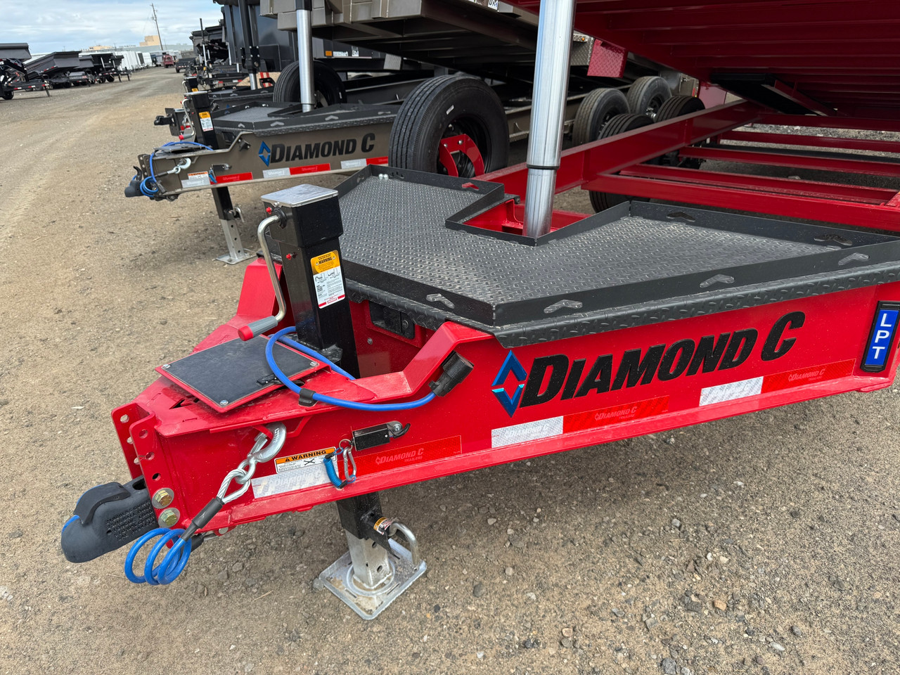 Diamond C Trailers LPT207 82"X16' Telescopic Dump Trailer | 14 ply Tires, Solar Recharging, 24" Sides With Boards, Spare Tire, 2 Speed Jack