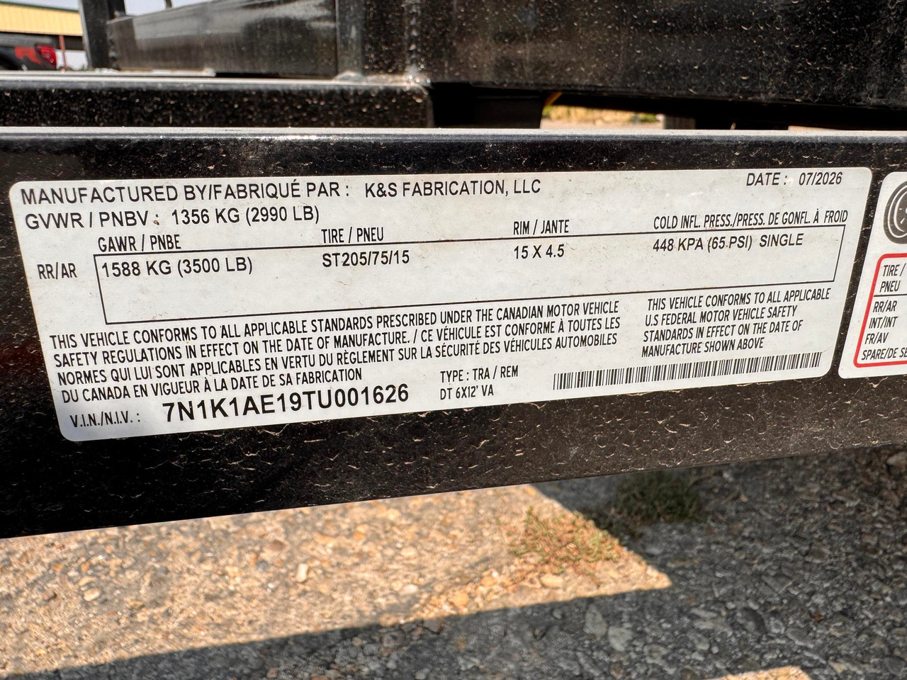 Dutton Trailers 2026 Value 72"X12' Utility Trailer | Single Axle, Rampgate (radials, LED Lights)